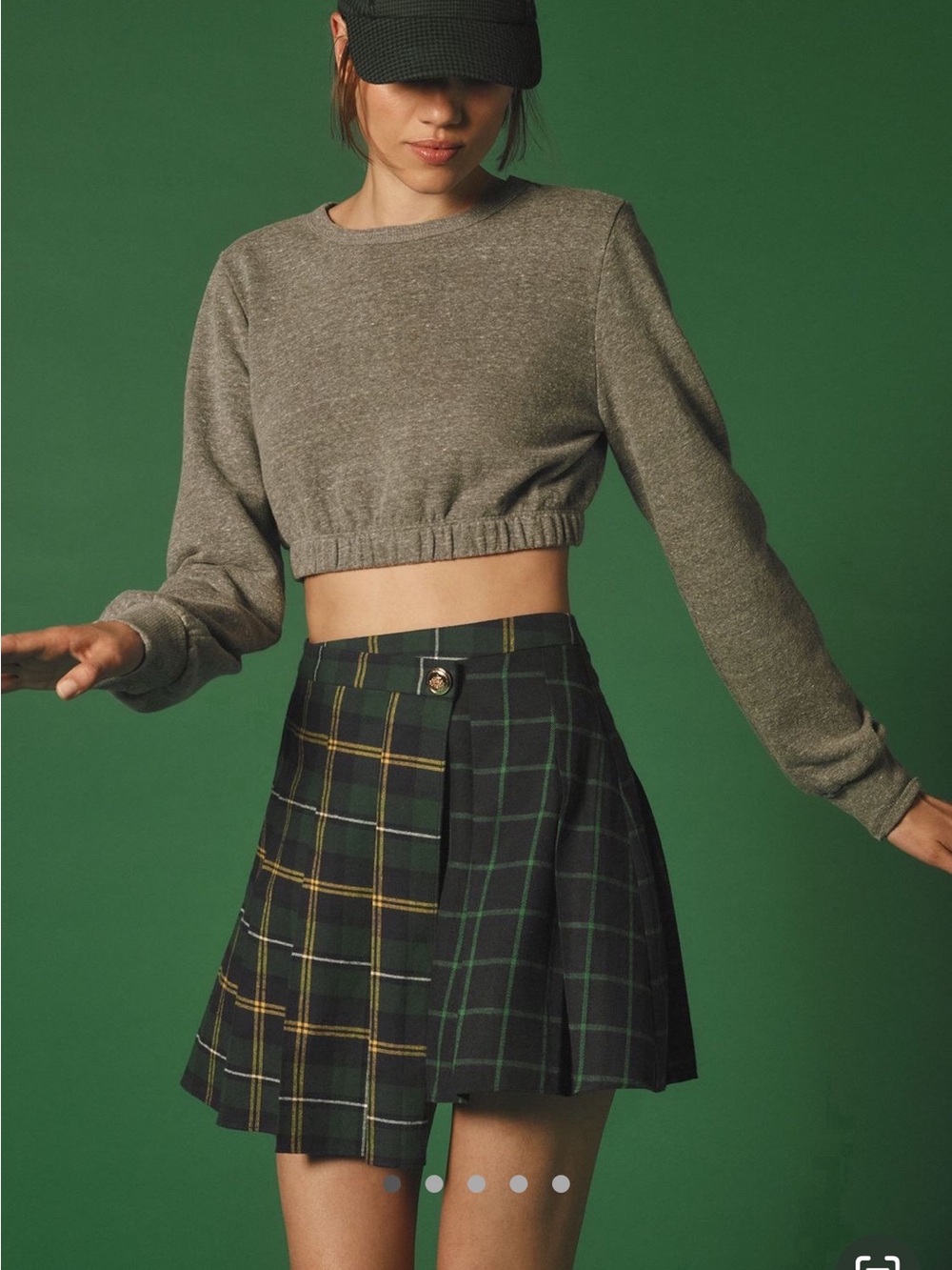 Anthropologie Mare Mare Asymmetrical Pleated Skirt